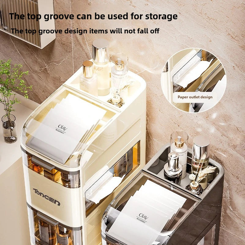 Bathroom crevice wardrobe storage cabinet, bathroom shelf, bathroom toilet storage cabinet, toilet side storage cabinet Aimak Store