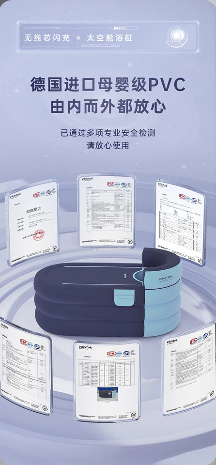 Shower Bucket for Adults PVC Folding Children's Bath Thickened Bathtub Household Inflatable Bathtub Adult Shower Bucket Aimak Store