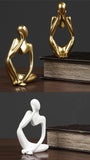 3pcs/set Abstract Thinker Statue Resin Sculpture Micro Thinker Figure European Office Home Decoration Accessories Aimak Store