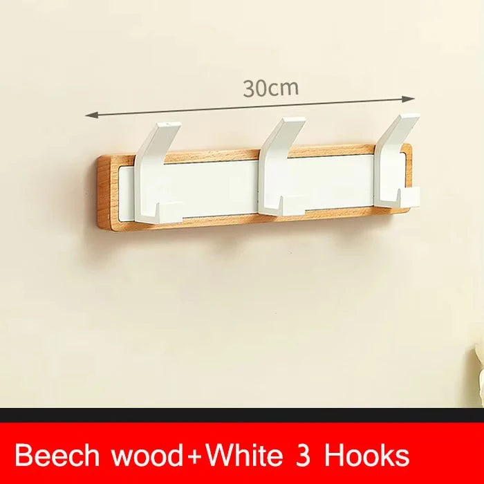 Walnut Coat Wall Hook Wall Hanging Coat Rack for Bathroom Kitchen Bedroom Hallway Wall Hooks Coat Clothes Holder Aimak Store
