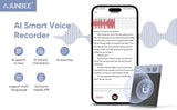 AI powered Voice Recorder  Summarize Instant Translation by ChatGPT  68 Languages,64GB Audio Recorder Magnetic for mobile phone Aimak Store