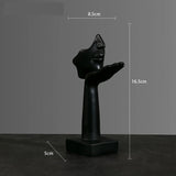 Resin Abstract Mask Statues European Miniature Figurines for Interior Home Office Study Desktop Figure Ornament Decor Gift Aimak Store