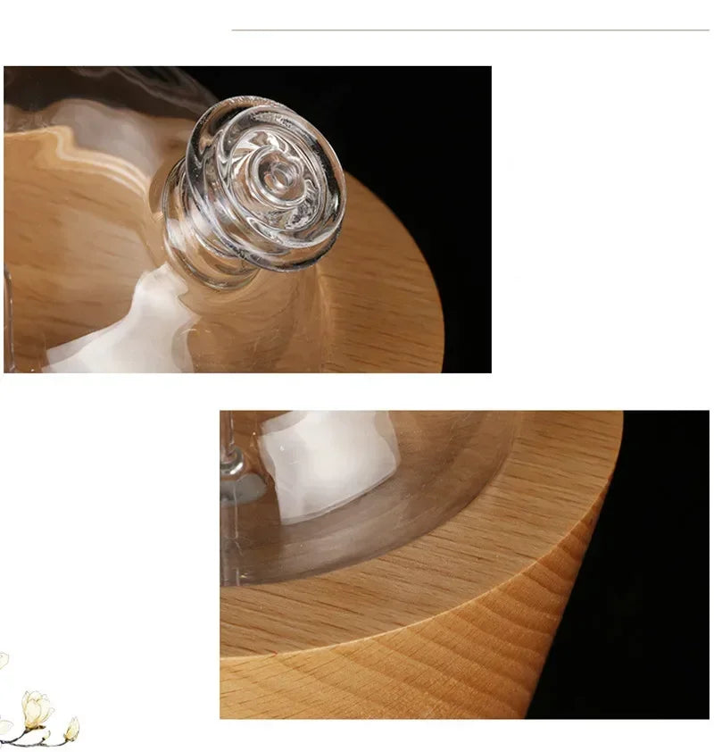 20ML Wooden Glass Aromatherapy Pure Essential Oils Diffuser Waterless Aroma Diffuser Air Nebulizer Household Humidifier For Home Aimak Store