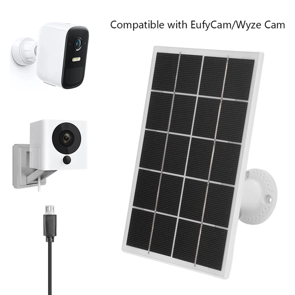 8W 5V Solar Panel Charger Type-c/DC5521 Solar Panel Kit IPX6 Waterproof Outdoor Solar Charger for Security Camera/Home Light Aimak Store