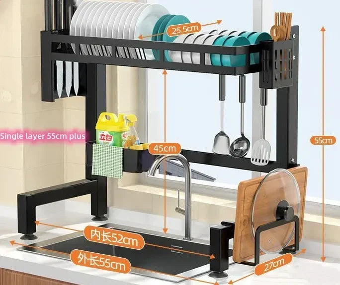 Drain Bowl Rack Table Top Bowl and Tray Storage Rack Sink Sink Drainage Dish Rack Kitchen Accessories Organizer Kitchen Tools Aimak Store