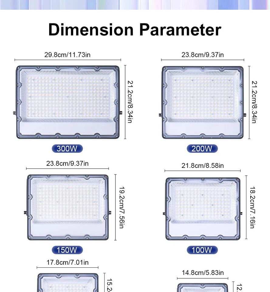 LED Floodlight LED Projector IP67 Waterproof Reflector 220V 10w20w 30w 50w 100w 150w 200w 300w Wall Garden Spotlight Flood Light Aimak Store