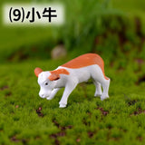 Farm PVC Craft Gift Landscape DIY plastic animal decoration farmer Horse Cow Animal miniature figurines Modern Home Decoration Aimak Store