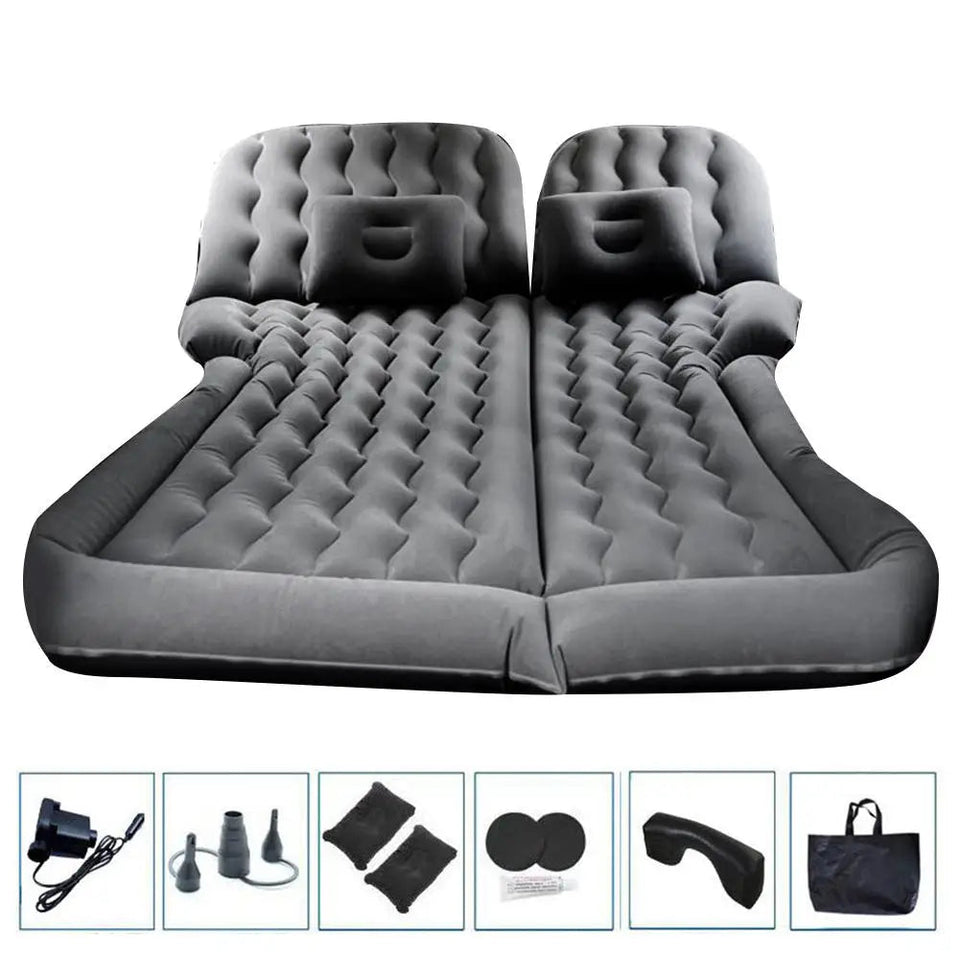 68.9*51.2in Portable Car Inflatable Camping Mattress With Pillows Air Pump Auto Air Bed Mattress SUV Sleeping Pad Tools Aimak Store