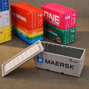 New Container Mini Iron Box Small Container Model Storage Box Creative Desktop Ornament Storage Rack Multi-Functional Metal Box Aimak Store