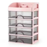 Plastic Drawer Makeup Storage Box Dormitory Finishing Shelf Cosmetics Skin Care Dressing Table Desktop Stationery Box Aimak Store