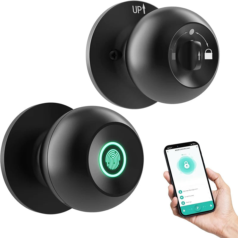 CIEPOJIET Bluetooth Door Lock Smart Lock for Tuya Smart with Keyless Fingerprint Lock Unlock with Fingerprint/Tuya app/key Aimak Store