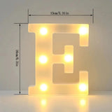 1pc White Decorative Led Light Up 6.3'' Number Letters Sign Night Lights Marquee For Home Wedding Party Birthday Christmas Decor Aimak Store