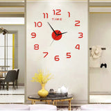 2024 New Metall Moderne 3D DIY Wall Clock Acrylic+EVR+Metal Mirror Home Decoration Super Big 130cm X130 Cm Factory Freeshipping Aimak Store