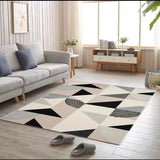 VIKAMA Nordic Patchwork Faux Wool Rug - Non-Slip, Easy Clean Living Room, Bedside, Sofa Mat for Home Decor, 50x80cm Aimak Store