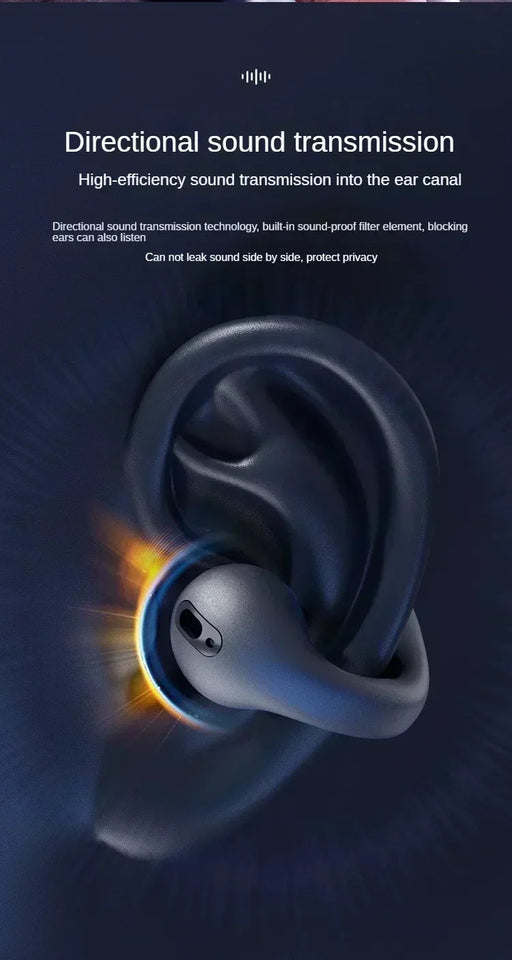 NEW Bluetooth 5.3 Wireless Bone Conduction Headphones T75 Clip Ear Music Noise Canceling Headset HD Call Sports Gaming Earphone Aimak Store