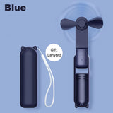 Portable Mini Fan 2000mAh USB Rechargeable 3 Speed Handheld Foldable Fan Hand Held Small Pocket Travel Fan with Handy Power Bank Aimak Store