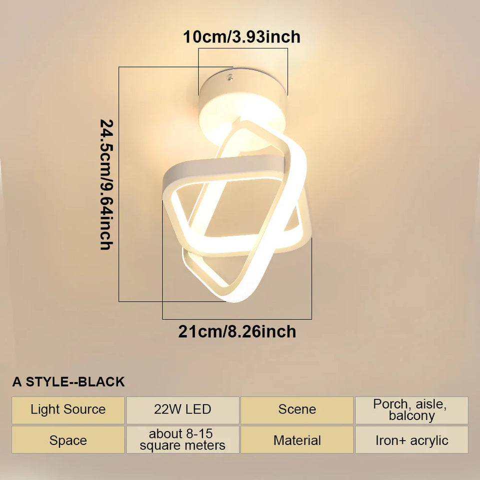 LED Ceiling Light Modern Aisle Ceiling Lamp Indoor Hallway Lighting Small Surface Mounted Fixtures Bedroom Balcony Office Lights Aimak Store