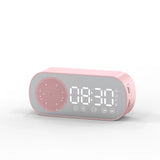 New Desk Speaker Clock Bluetooth Speaker FM Radio Alarm Clock HiFi Sound HD Mirror Screen Support TF Card Home Beside Clock Aimak Store