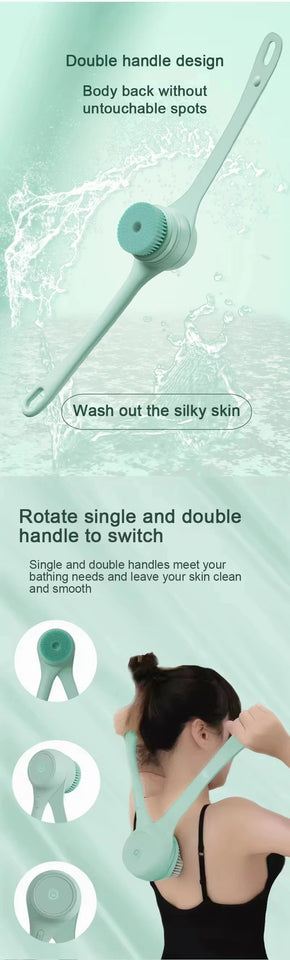 Electric Long Handle Sponge Exfoliating Body Brush For Men And Women Aimak Store