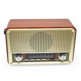 Portable Wooden Retro Bluetooth Speaker Radio FM / AM / SW  Card TF USB MP3 Music Player Aimak Store