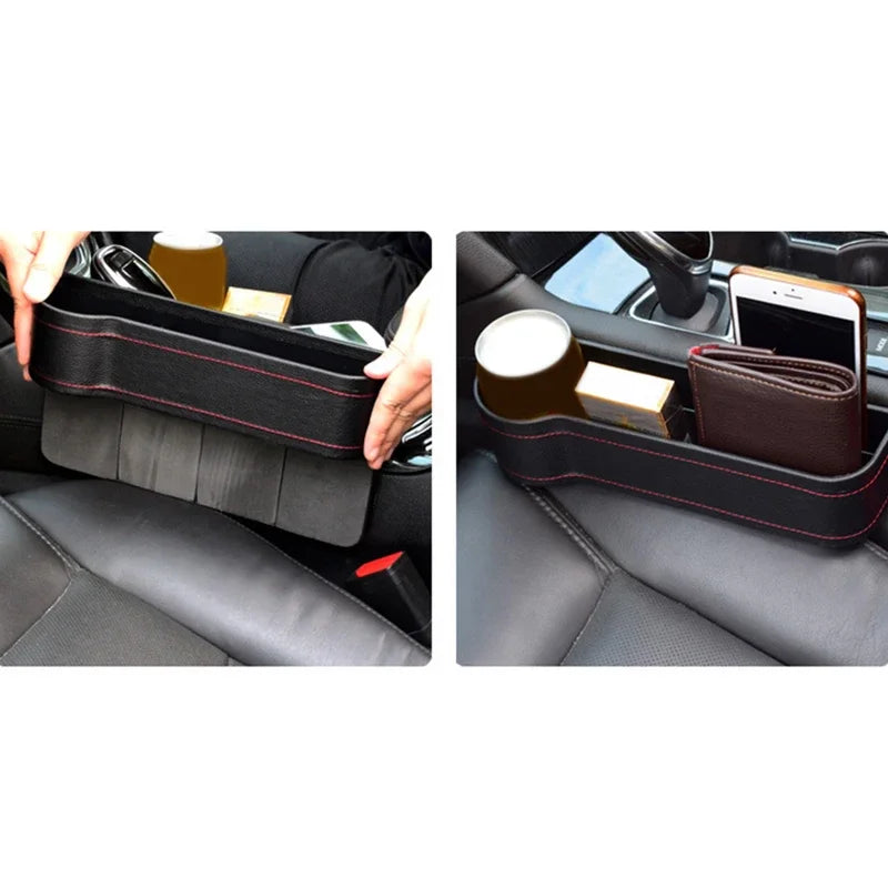 Car Seat Crevice Storage Box Seat Gap Slit Pocket Catcher Organizer Universal Car Seat Organizer Card Phone Key Holder Pocket Aimak Store