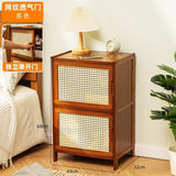 Modern Simple Storage Small Night Stand Household Bedside Table Solid Wood Bedchamber Large Capacity Home Furniture Aimak Store