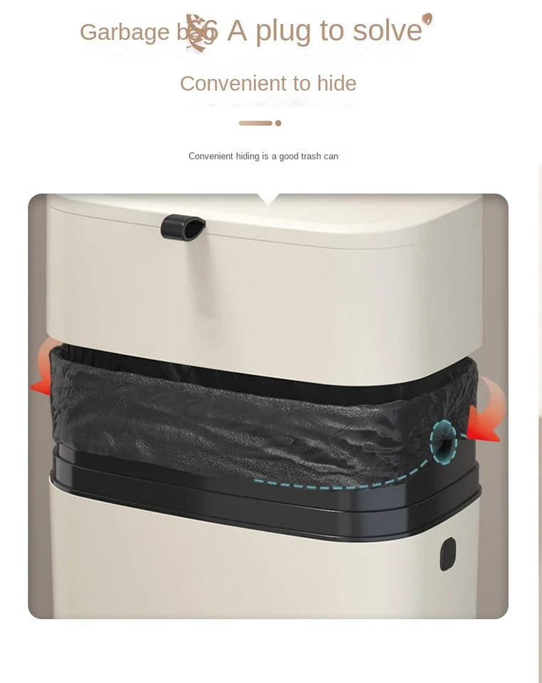 Household plastic flip-top wall-mounted trash can kitchen bathroom bathroom gap wall-mounted storage simple trash can Aimak Store