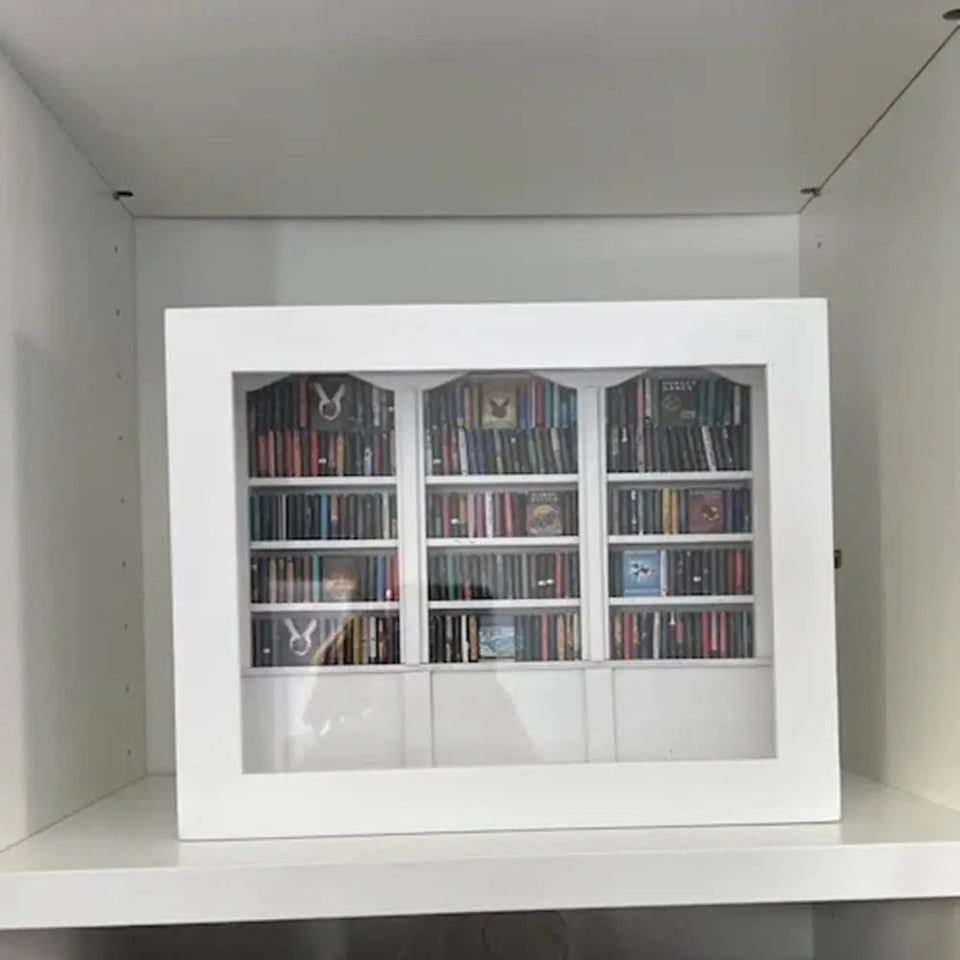 25.4*21.8cm Shake Away Anxiety Bookshelf Figurine Wooden Miniature Pocket Bookcase Bookshelf Insert Ornament Book Lovers Gift Aimak Store