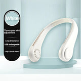 New Mini Neck Fan Portable Bladeless Hanging Neck 1200mAh Rechargeable Air Cooler 3 Speed Mini Summer Sports Fans Aimak Store