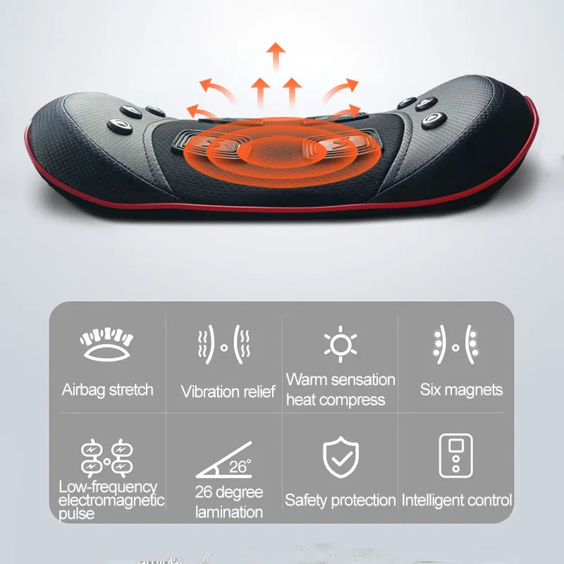 Electric Waist Massager Lumbar Traction Airbag Inflatable Lumbar Spine Back body Massage Vibration Relief Health Traction Therap Aimak Store
