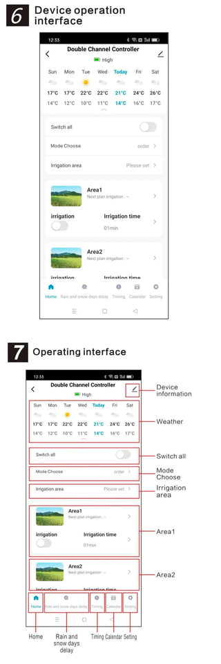 1PCS Tuya Smart Sprinkler Timer ,Dual Bluetooth Garden Hose Watering System, Outdoor Water Timer for Garden Hoses,Programmable Aimak Store