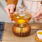 Gold Hollow Aluminum Alloy Teapot Warmer Coffee Pots Candle Base Heater Stove Household Glass Teapot Tea Stove Milk Warmer Stand Aimak Store
