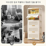 4 Floor Multifunctional Folding Storage locker Thickening Folding Wardrobe Storage Cabinet Home Folding Storage Box With Pulley Aimak Store