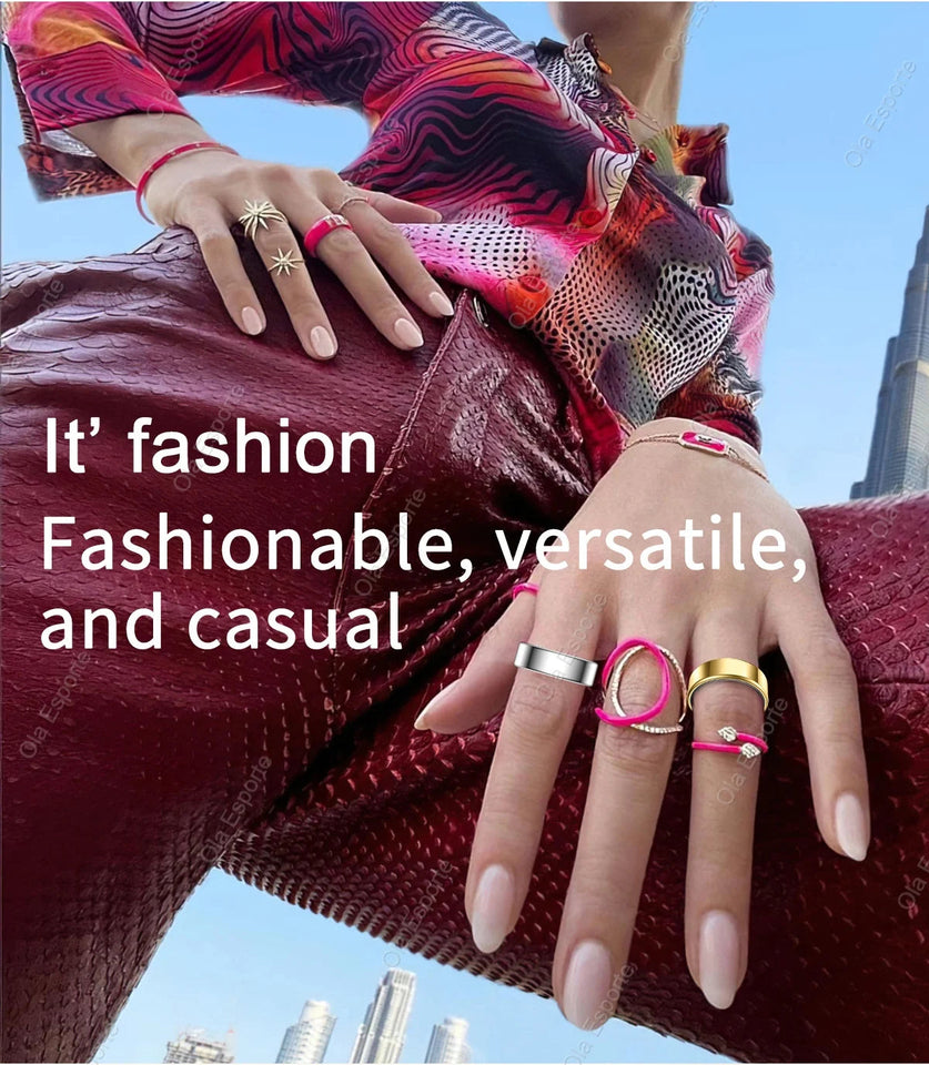 For Xiaomi Smart Ring Men Women, Body temperature, Heart Rate and Blood Oxygen Monitor, IP67 & 5ATM Waterproof, Multi-sport Mode Aimak Store