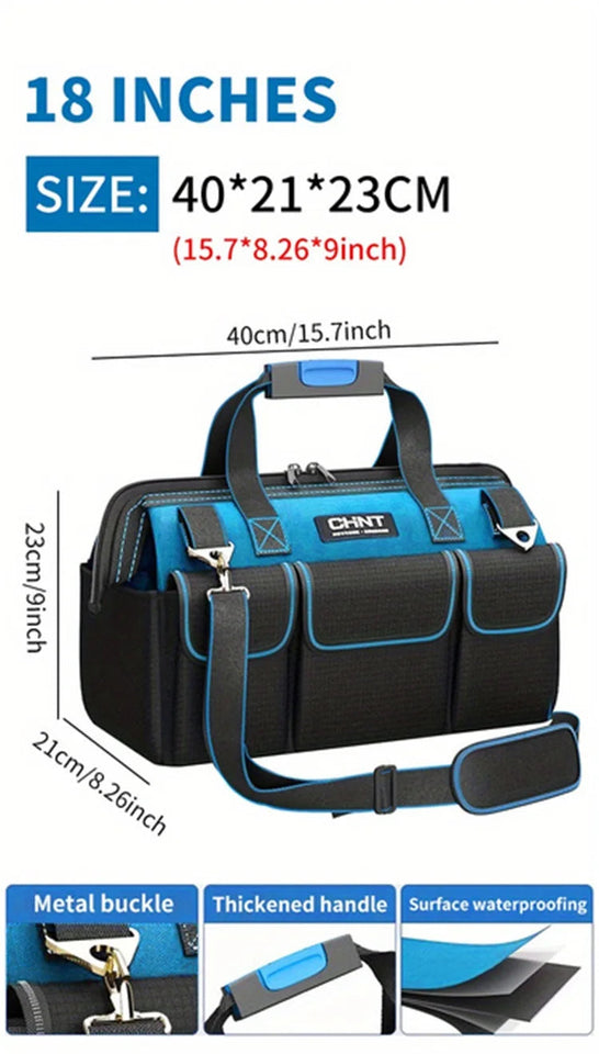 Multifunctional Tool Bag Thickened Large Capacity Waterproofed Wear-Resistant Toolkit MultiPocket Electrician Storage Bag Aimak Store