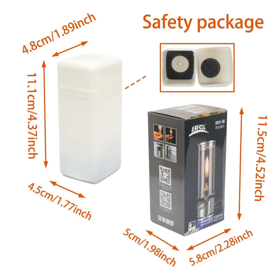 Dreamlike Candlelight Lamp Mini Windproof Candle Lamp Gas Burner Stove Outdoor Camping Lights Tent Lighting Equipment BRS 55 Aimak Store