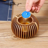 Gold Hollow Aluminum Alloy Teapot Warmer Coffee Pots Candle Base Heater Stove Household Glass Teapot Tea Stove Milk Warmer Stand Aimak Store