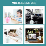 USB Portable Air Humidifier 250ML Essential Oil Diffuser 2 Modes Auto Off with LED Light for Home Car Mist Maker Face Steamer Aimak Store