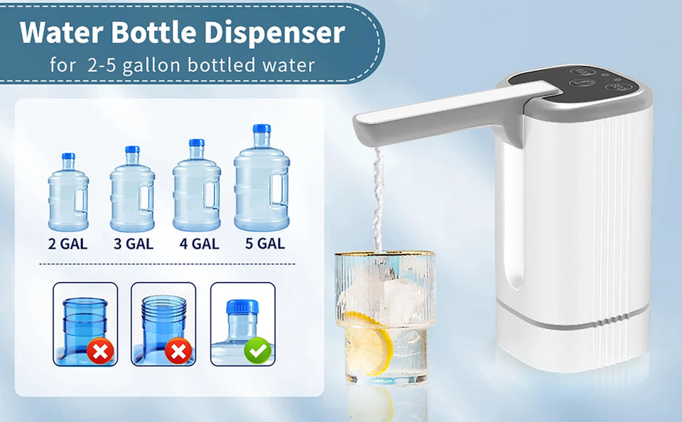 Water Bottle Pump for 5 Gallon Water Bottle Dispenser Pump Automatic Drinking Water Pump Portable Electric Water Dispenser Aimak Store