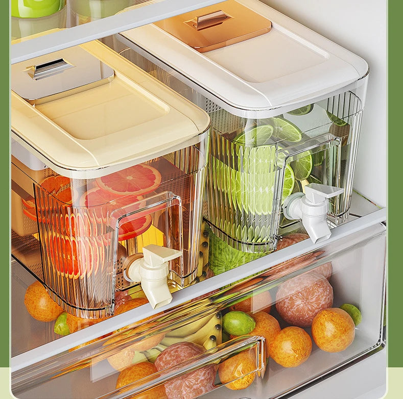 Cold Kettle with Faucet Household Put Refrigerator Fruit Tea Drinks Large Capacity High Temperature Resistant Cool Water Bottle Aimak Store