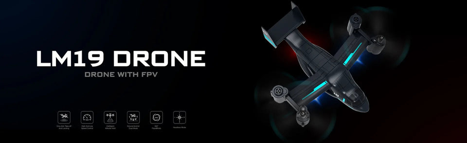 Remote Control Helicopter Drone 480P Camera Fighter UAV Land Air Mode Aircraft Brushless RC Drones for Children Kids Plane Toys Aimak Store