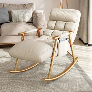 Rocking Chair Folding Nordic Balcony Lazy Chair Adult Leisure Technology Cloth Rocking chairs Sofa Bedroom Garden Lounge Seat Aimak Store