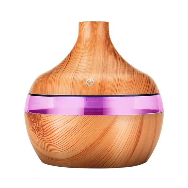 5V Vase Home Colorful Humidifier Wood Aromatherapy Machine USB Color Night Light Silent Humidifier Nebulizer Mist Maker Gift Aimak Store