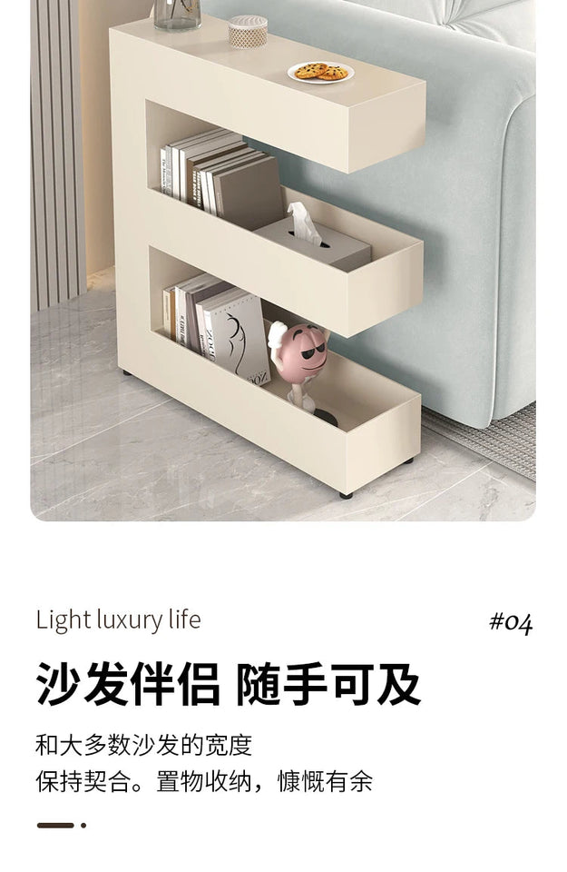 Nordic Space-saving Iron Art Coffee Table Home Living Room Furniture Gap Bookshelf Floor-to-ceiling Bay Window Storage Rack Aimak Store