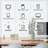 Classical Retro FM AM Radio Desktop Receiver Rechargeable Portable MP3 Radios Stereo 3W Bluetooth Speaker AUX USB Aimak Store