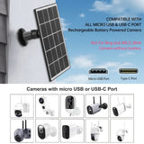 8W 5V Solar Panel Charger Type-c/DC5521 Solar Panel Kit IPX6 Waterproof Outdoor Solar Charger for Security Camera/Home Light Aimak Store
