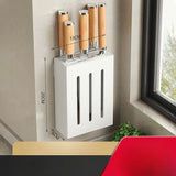 kitchen accessories organizer，Kitchen knife storage box, knife holder, non-perforation, wall-mounted rack, kitchen items Aimak Store