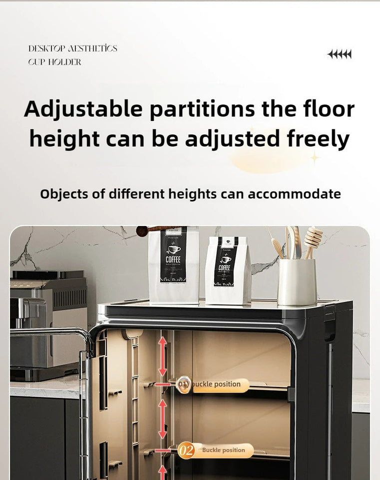 Dustproof Cup Storage Rack Desktop Tea Cup Holder Water Cups Holder Tea Set Storage Box Coffee Mug organizer Aimak Store