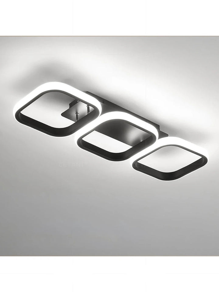 Square LED Ceiling Light Modern Black For Hallway Bedroom Checkroom Living Room Office Restaurant Staircase Lighting Fixtures Aimak Store