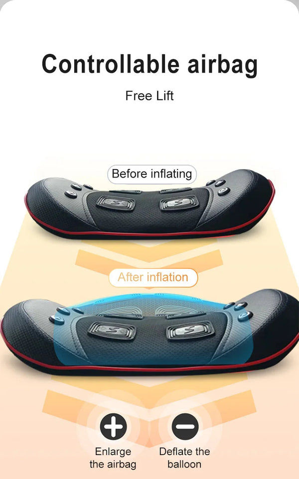 Electric Waist Massager Lumbar Traction Airbag Inflatable Lumbar Spine Back body Massage Vibration Relief Health Traction Therap Aimak Store